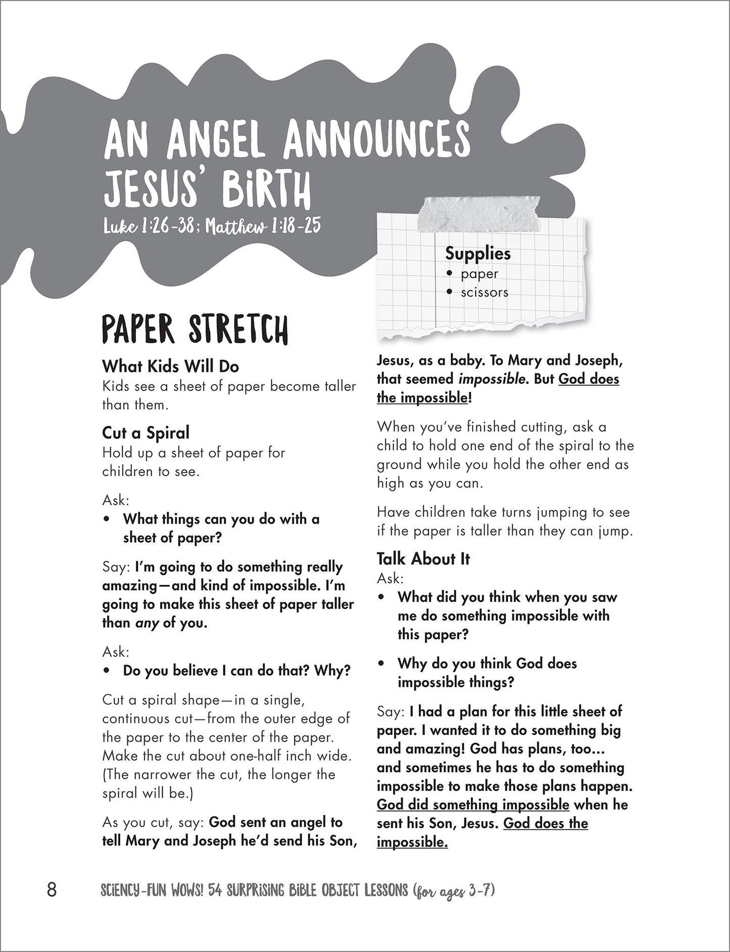 Sciency-Fun WOWS!: 54 Surprising Bible Object Lessons (for ages 3-7)