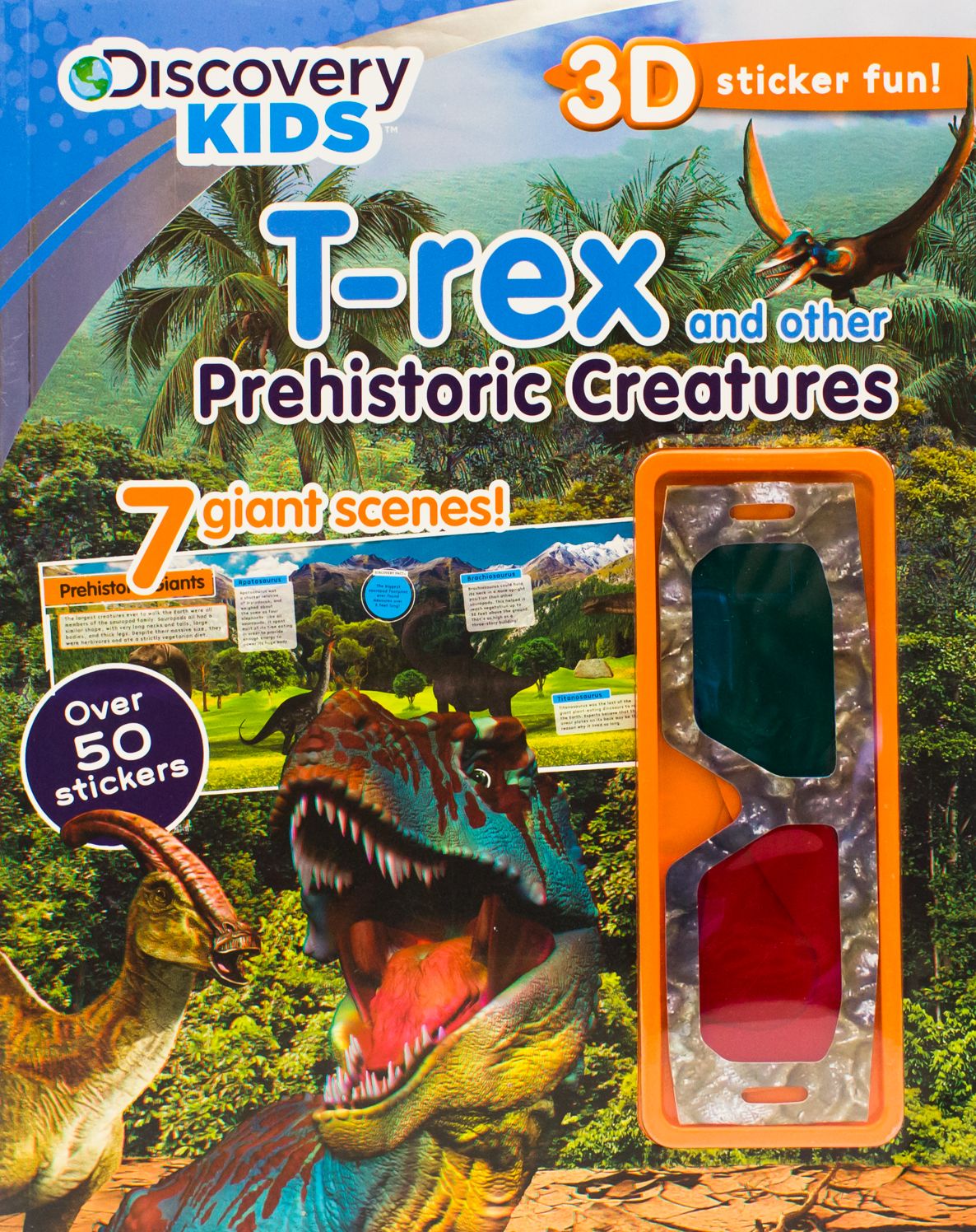 Discovery 3D Sticker Scene T-rex and Other Prehistoric Creatures