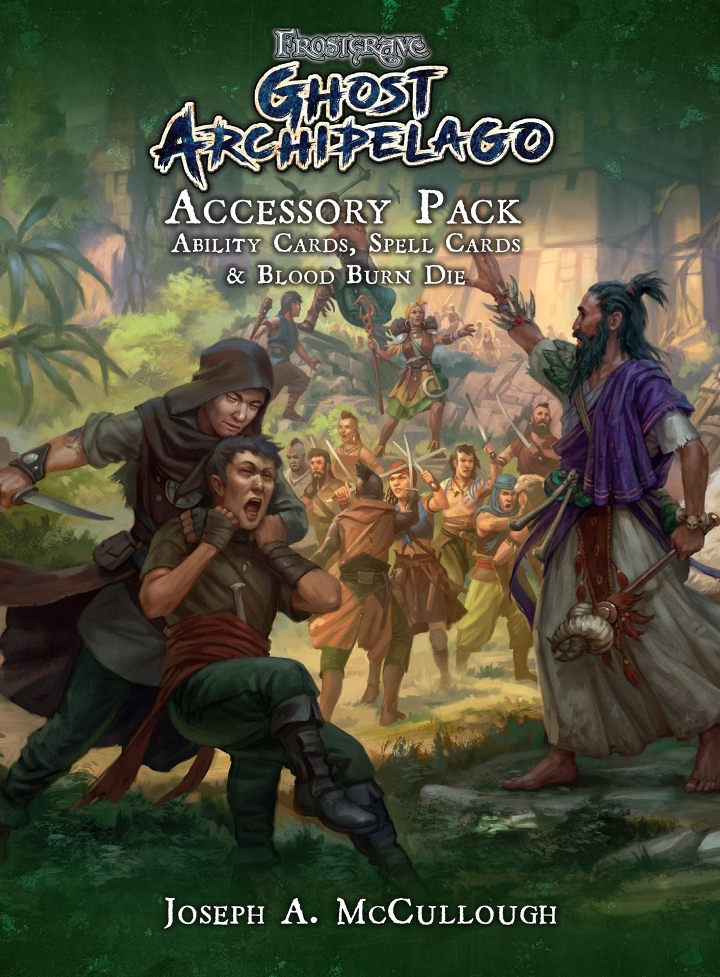 Frostgrave: Ghost Archipelago: Accessory Pack: Ability Cards, Spell Cards & Blood Burn Die