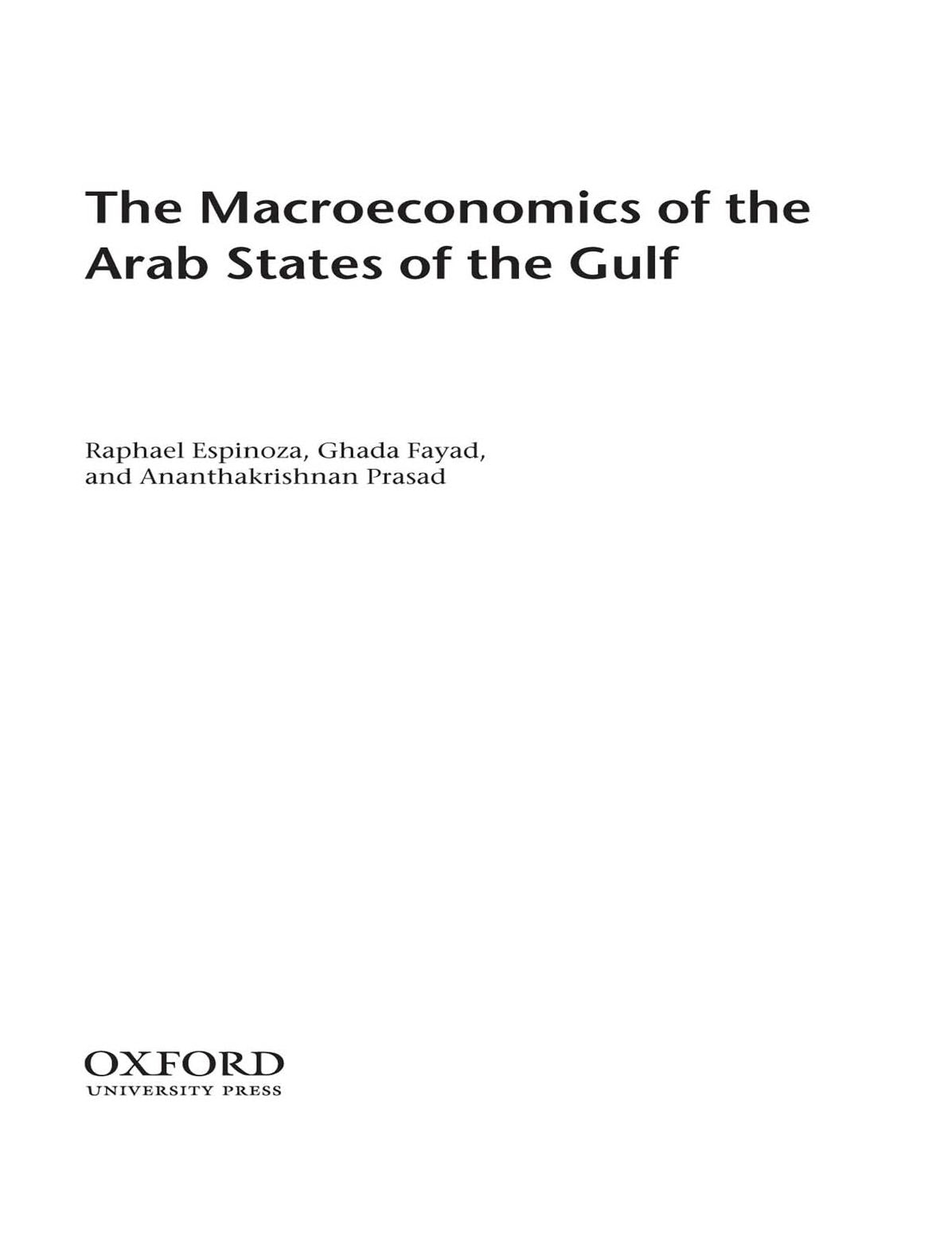 The Macroeconomics of the Arab States of the Gulf