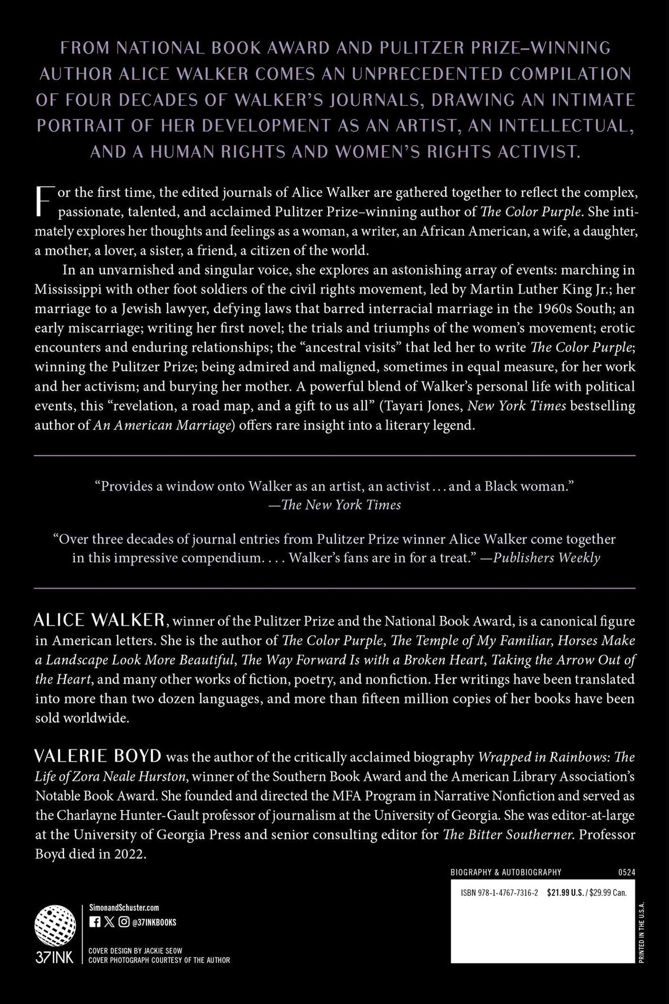 Gathering Blossoms Under Fire: The Journals of Alice Walker, 1965-2000
