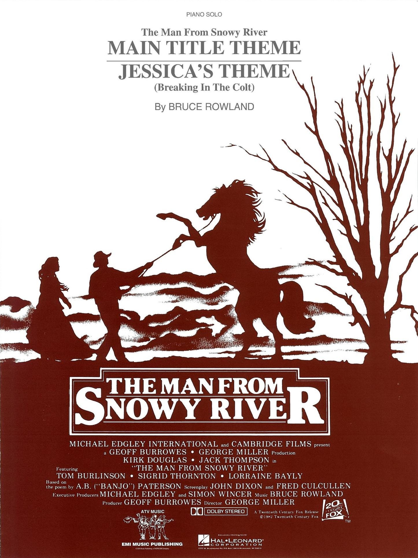 The Man From Snowy River/Jessica's Theme Sheet Music: Piano Solo