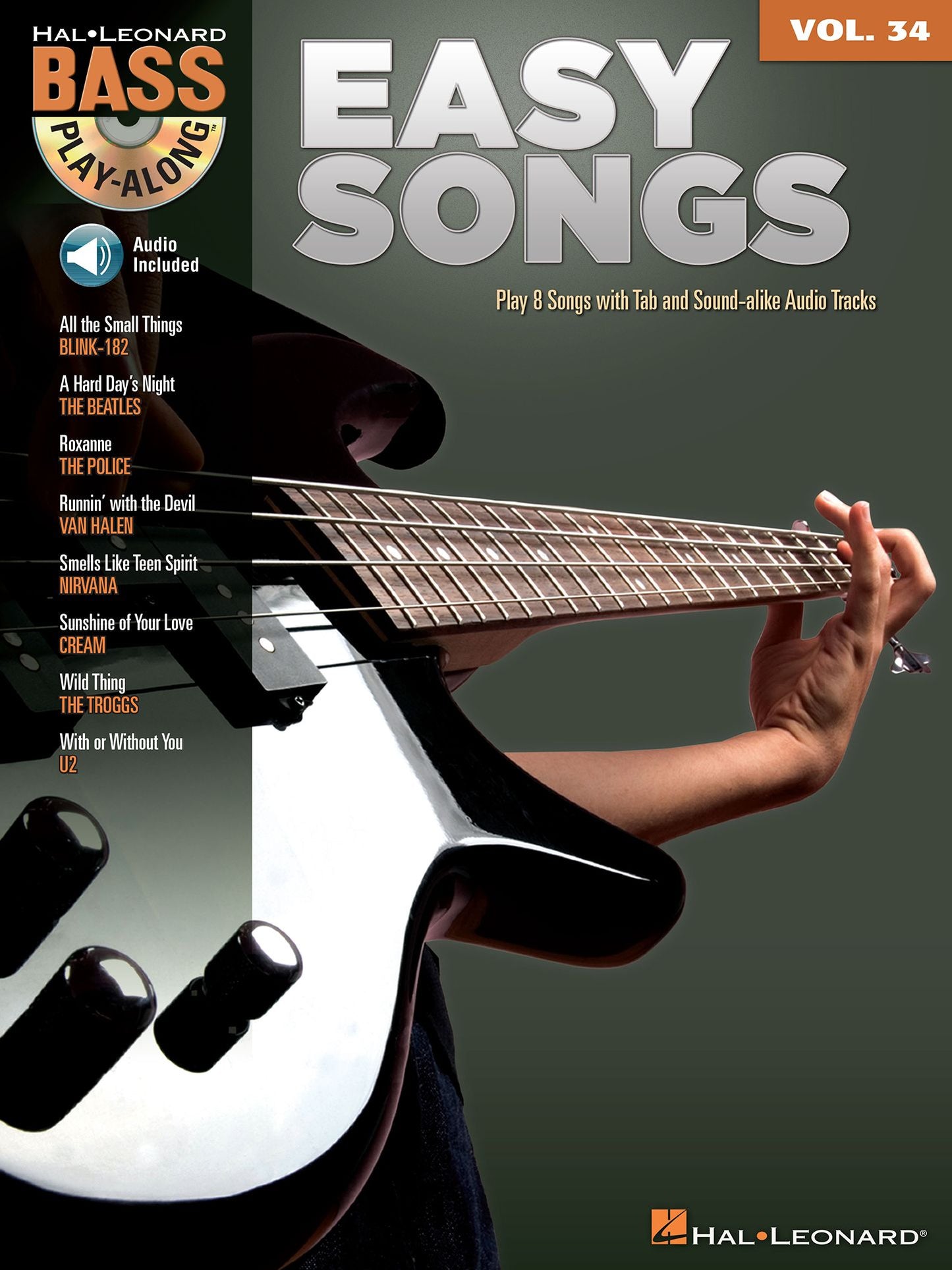 Easy Songs: Bass Play-Along Volume 34