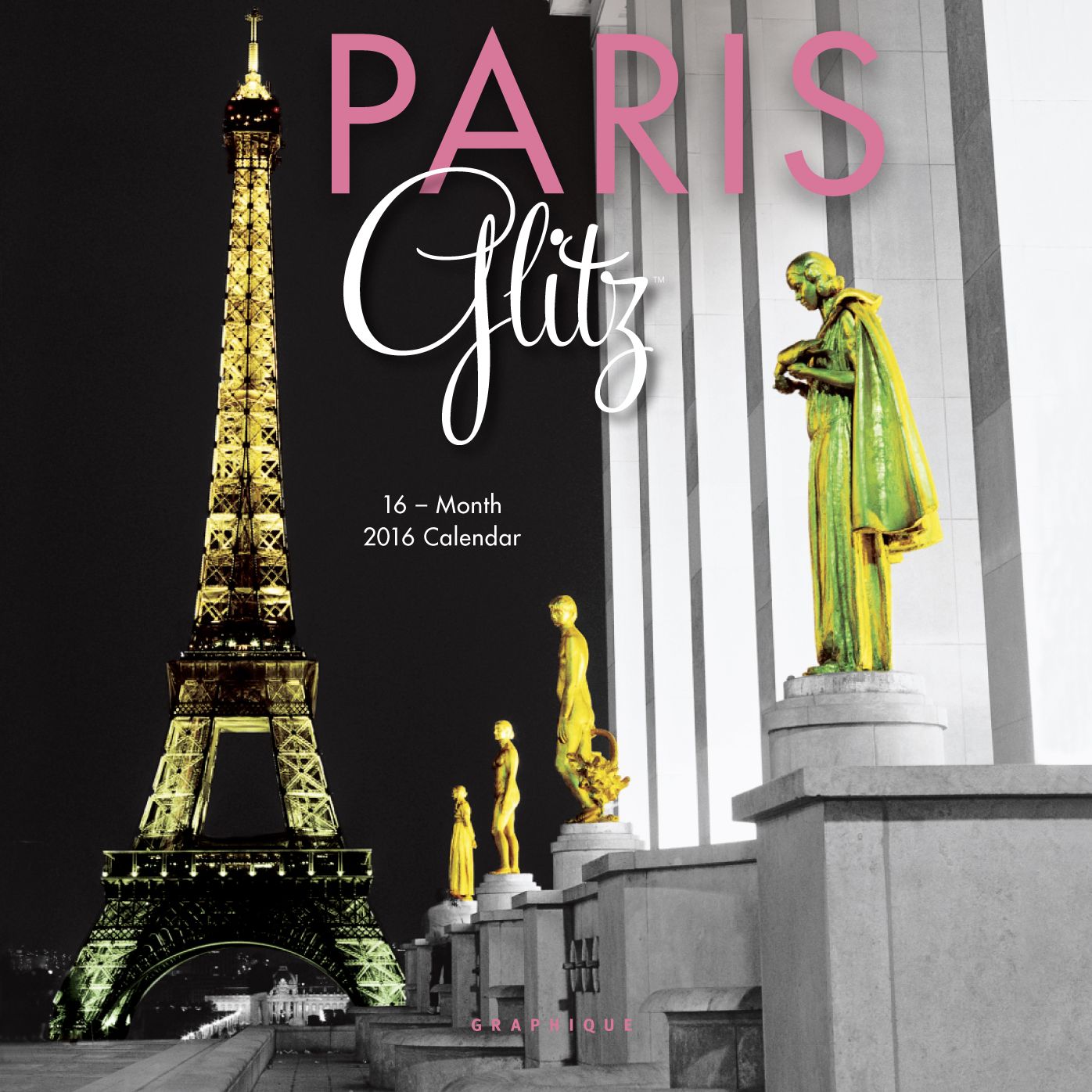 2016 Paris Glitz Mini Wall Calendar