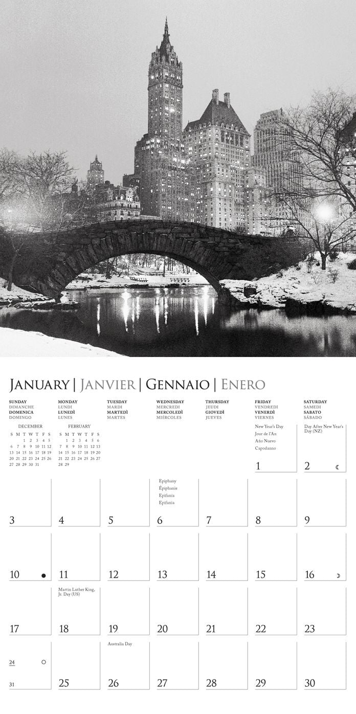 2016 New York Mini Wall Calendar