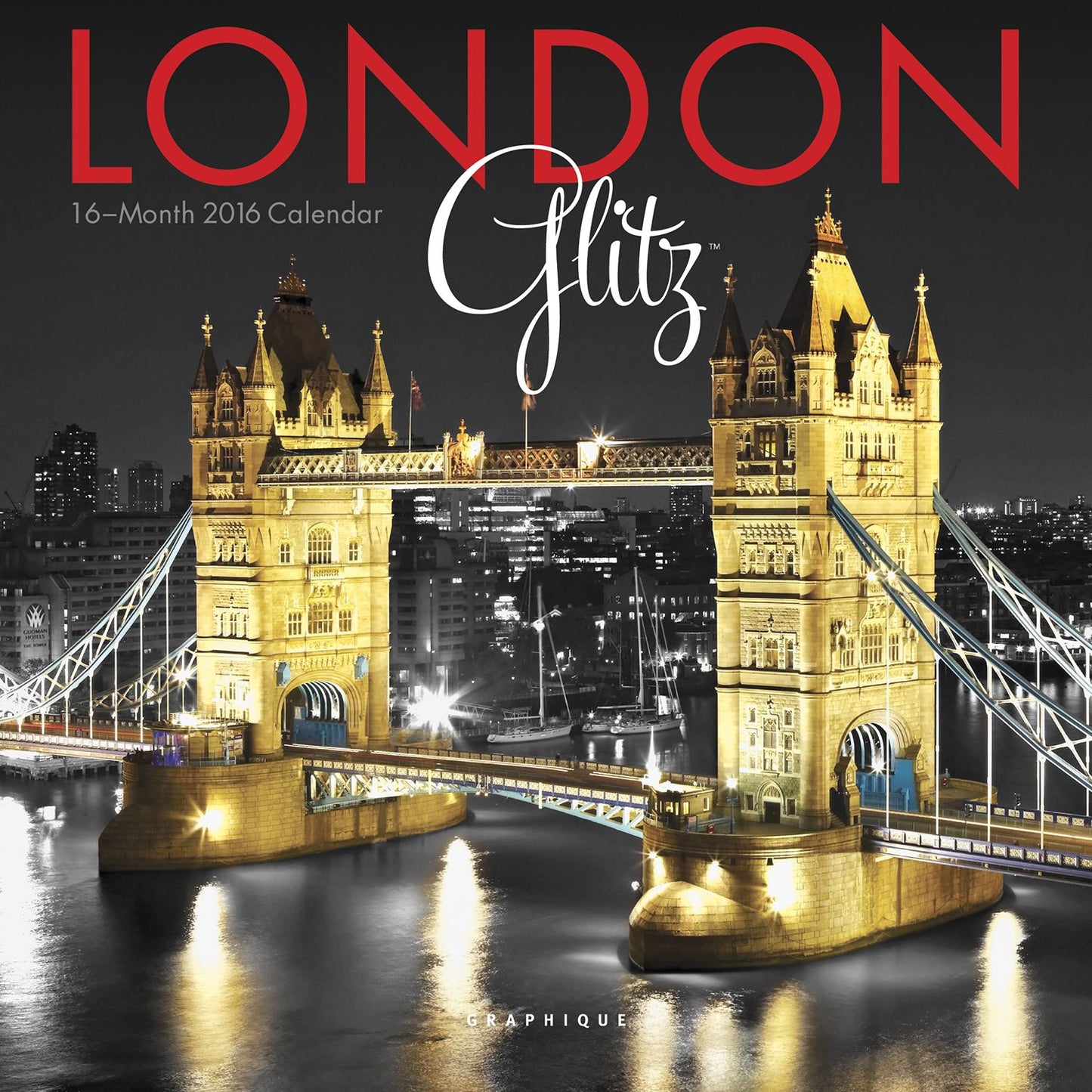2016 London Glitz Mini Wall Calendar