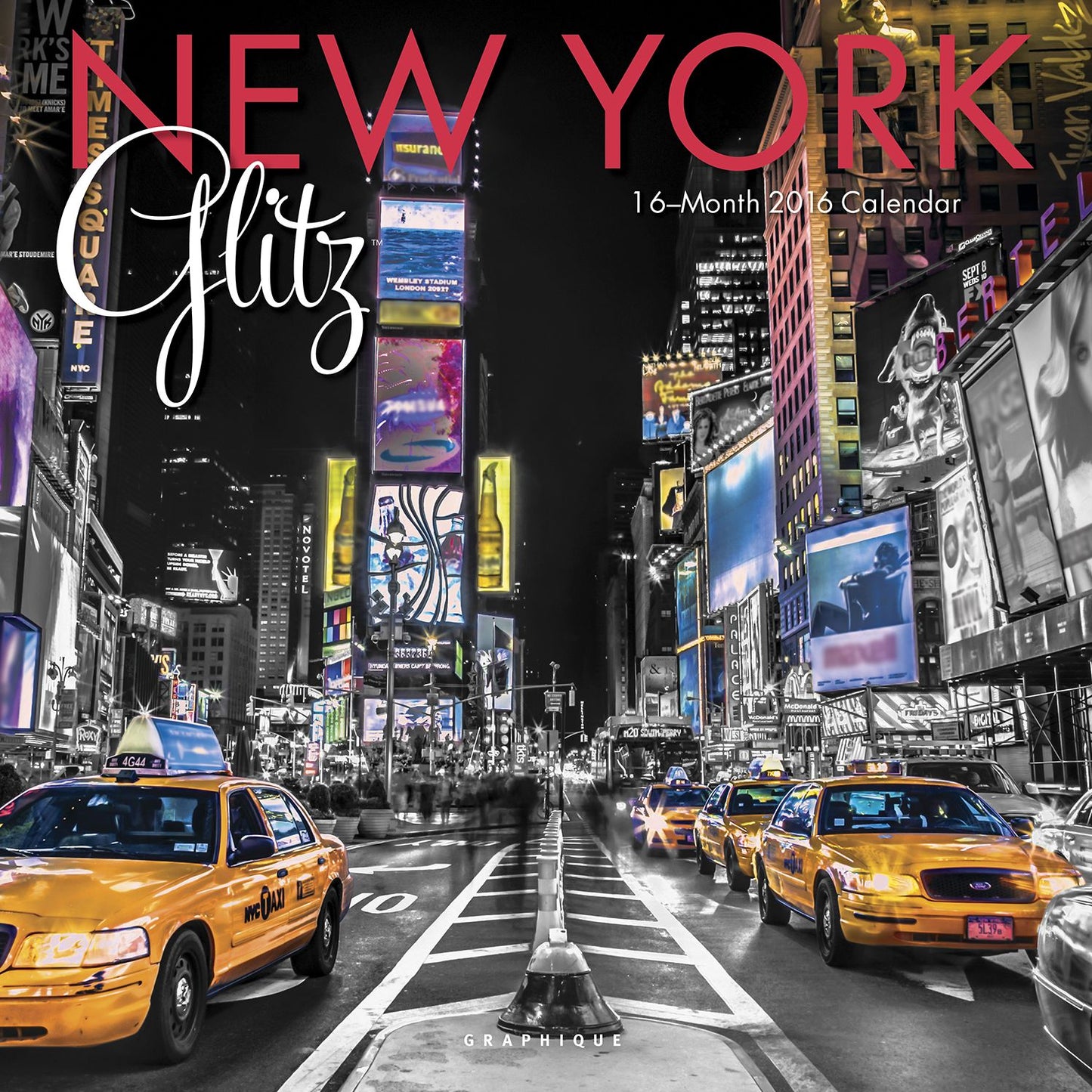 2016 New York Glitz Wall Calendar