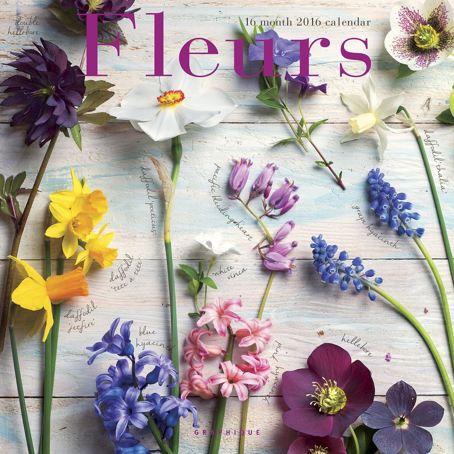 2016 Fleurs Wall Calendar