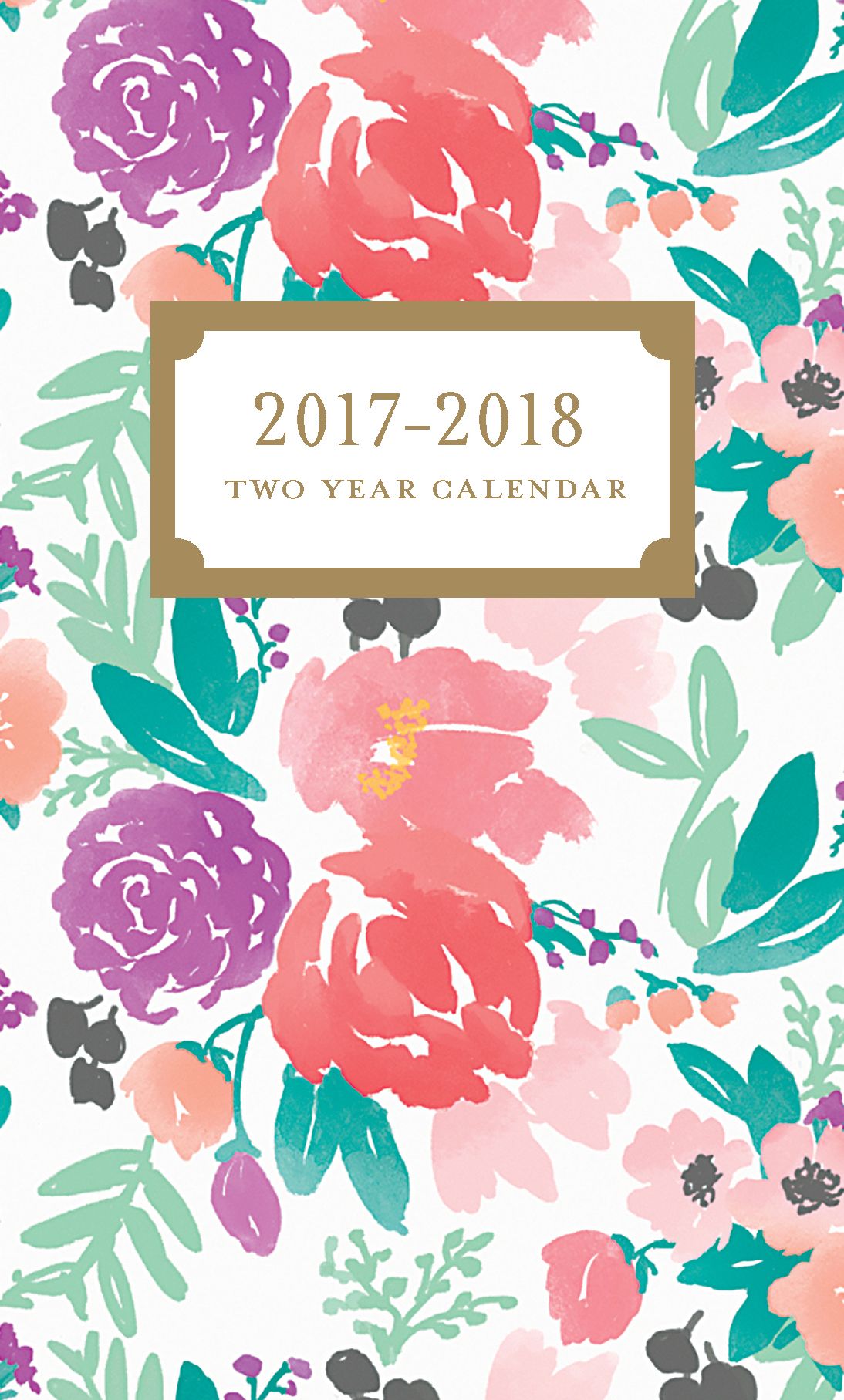 2017 Happy Floral 2-Year Planner