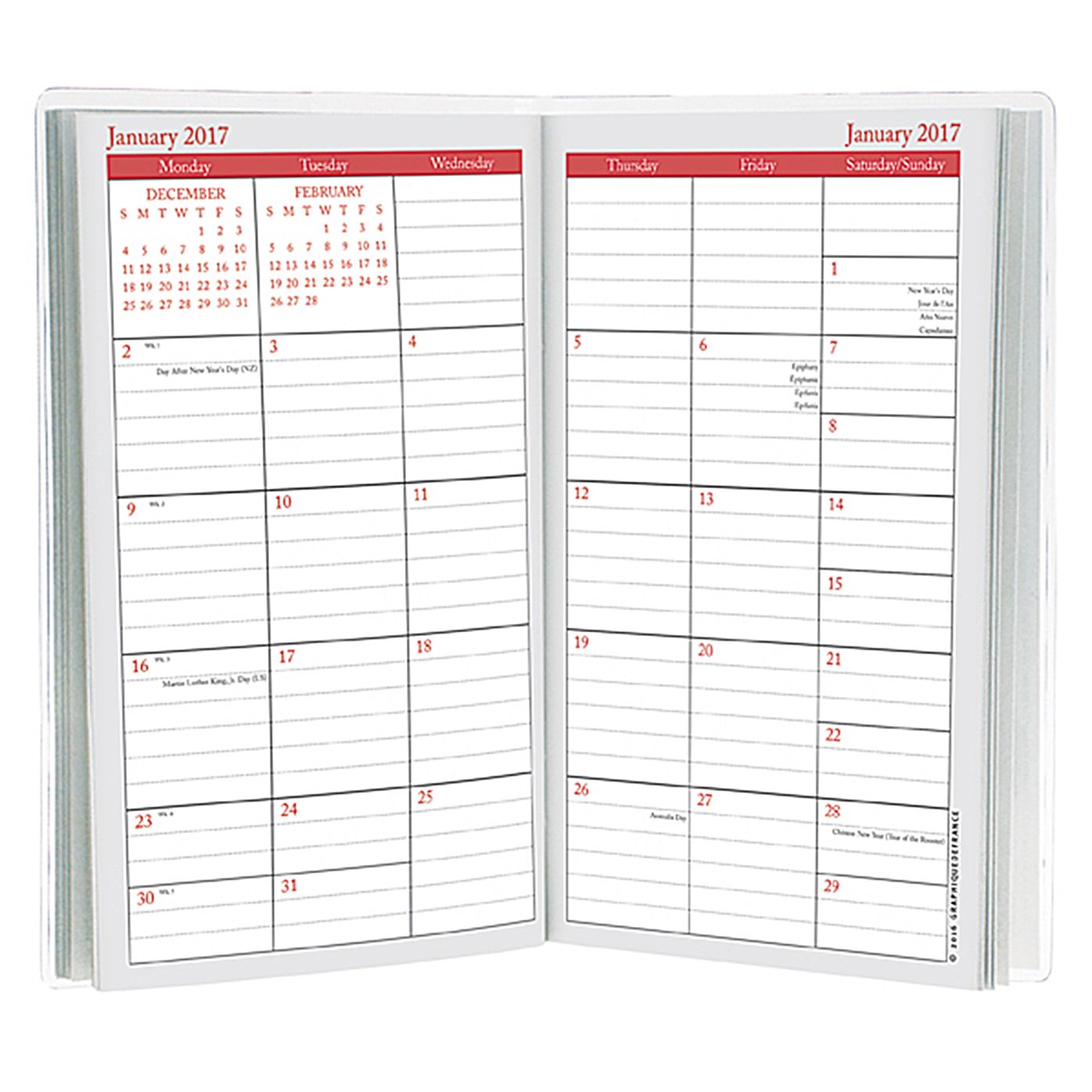 2017 Happy Floral 2-Year Planner