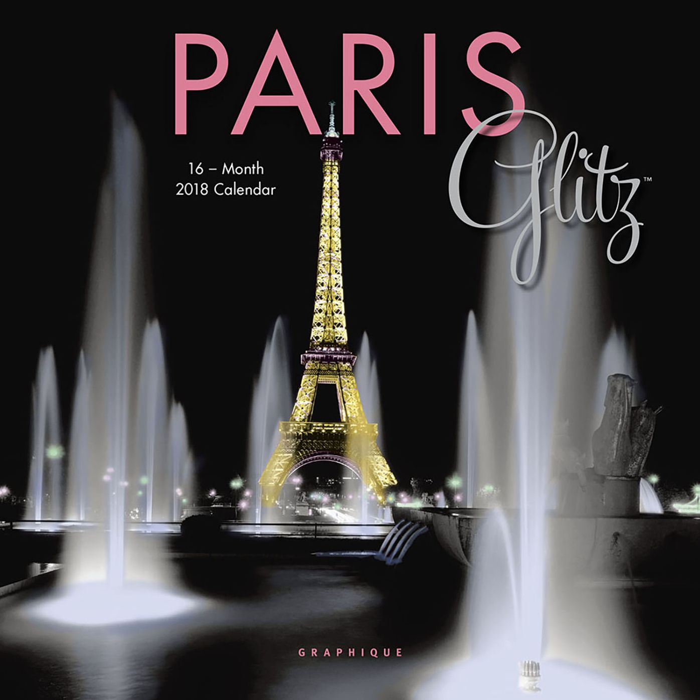 2018 Paris Glitz Mini Wall Calendar