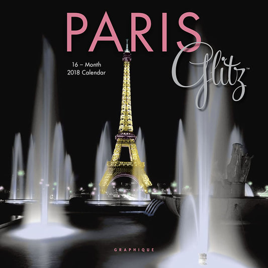 2018 Paris Glitz Mini Wall Calendar