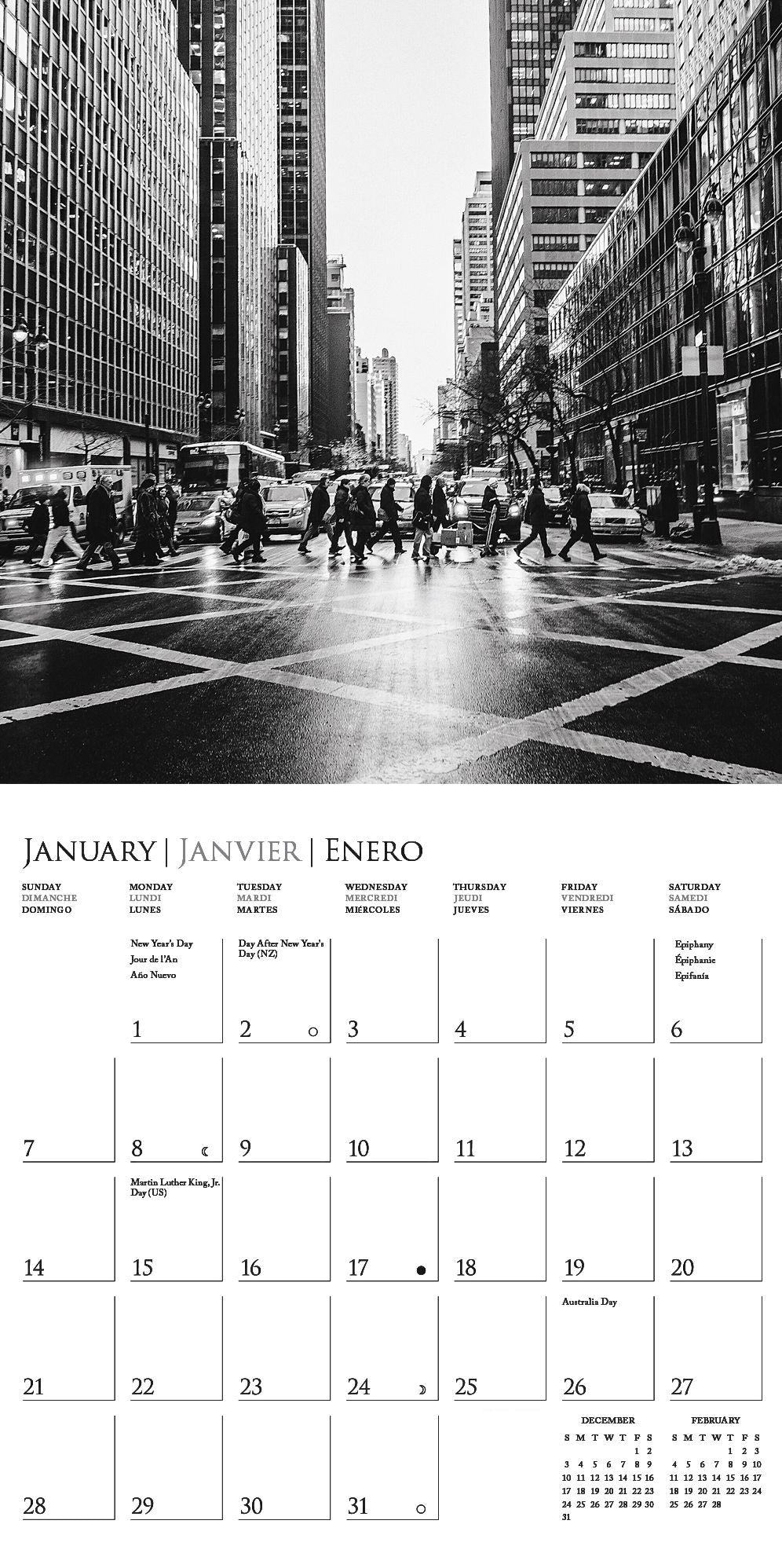 2018 New York Square Wall Calendar