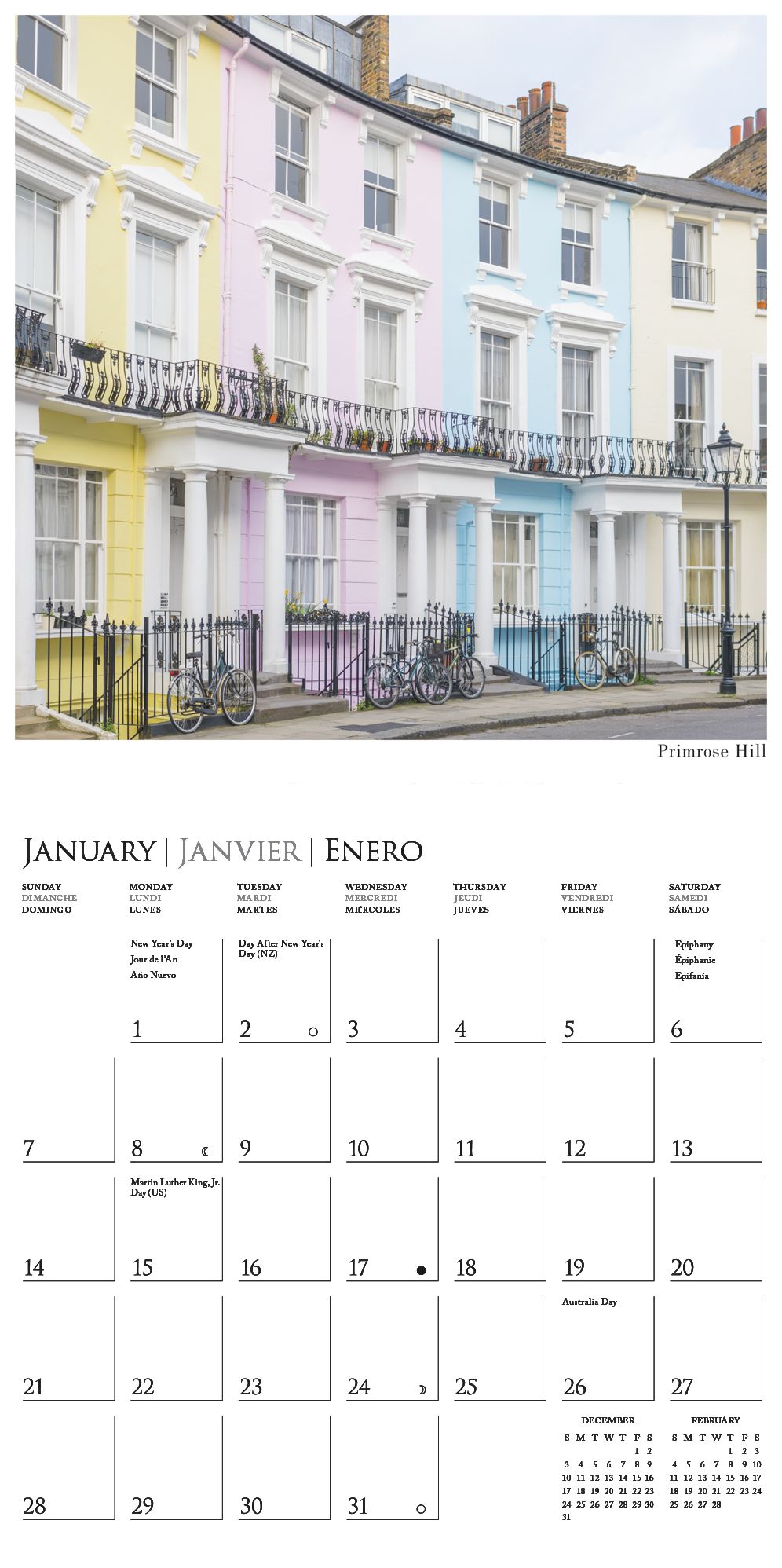 2018 London Town Square Wall Calendar