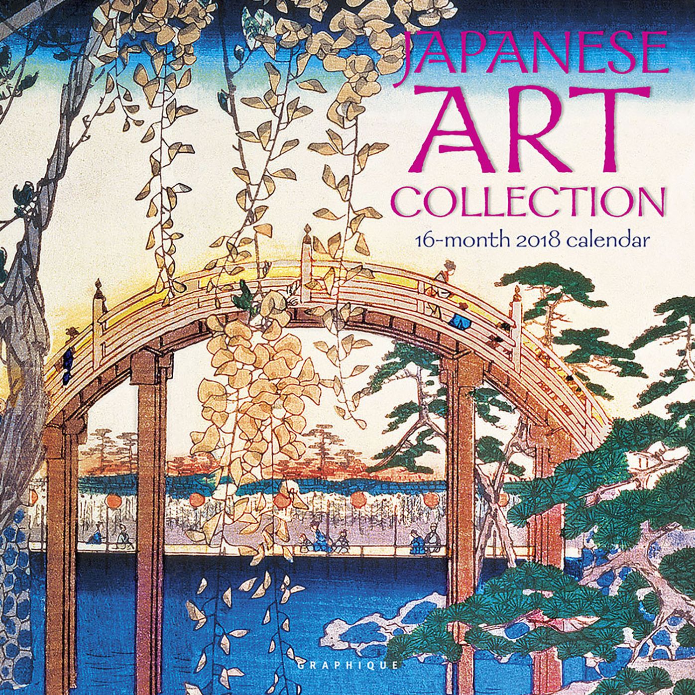 2018 Japanese Art Collection Square Wall Calendar