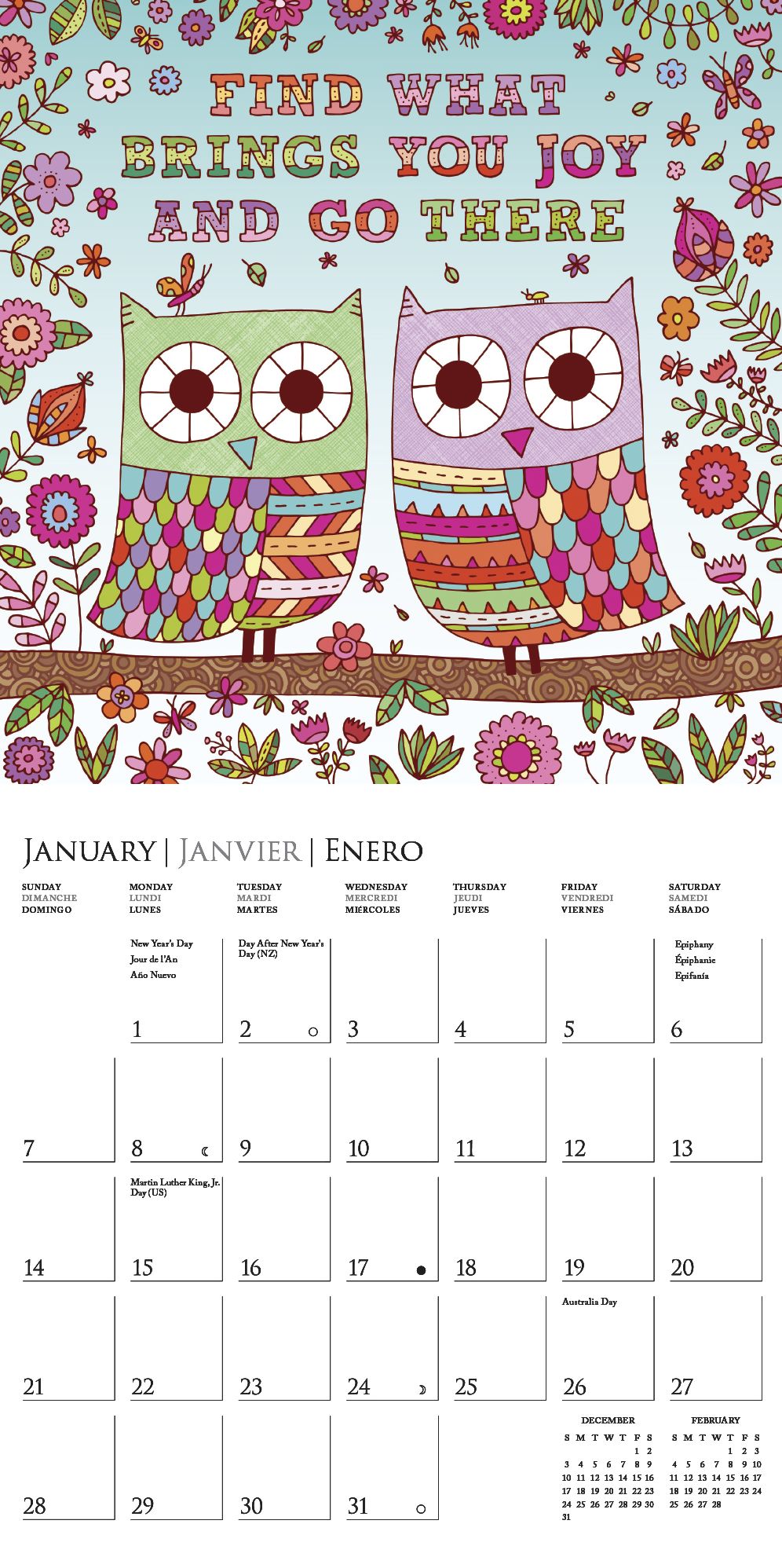 2018 Life is Sweet Mini Calendar