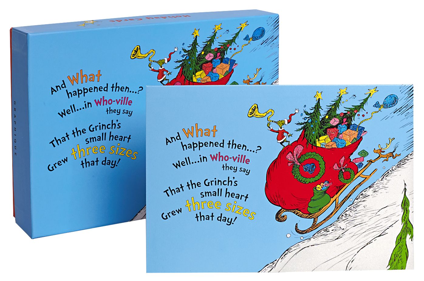 Dr. Seuss Grinch In Sleigh Christmas Boxed Card