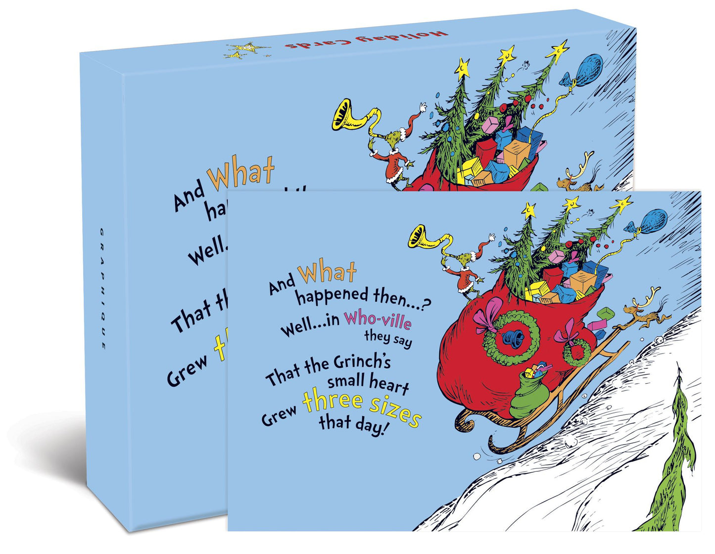 Dr. Seuss Grinch In Sleigh Christmas Boxed Card