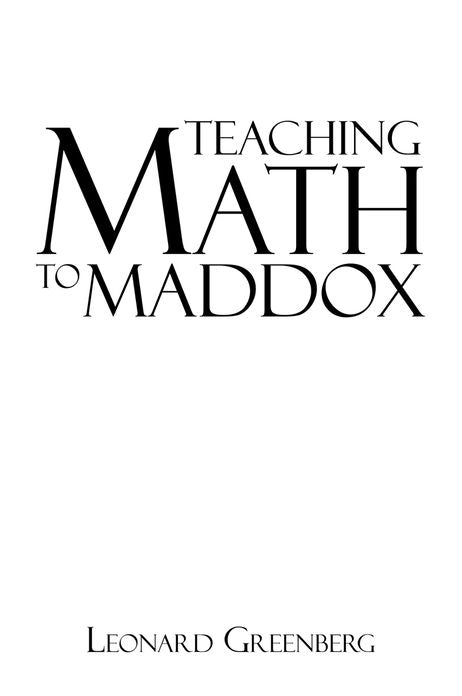 TEACHING MATH TO MADDOX