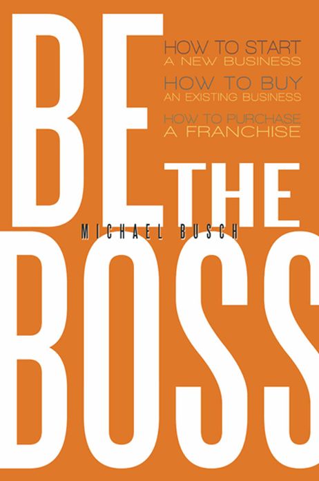 Be The Boss: How to start a new business, How to buy an existing business, How to purchase a franchise!