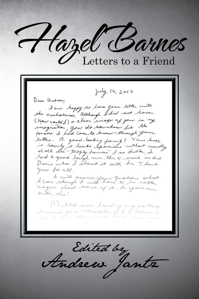 Hazel Barnes: Letters to a Friend