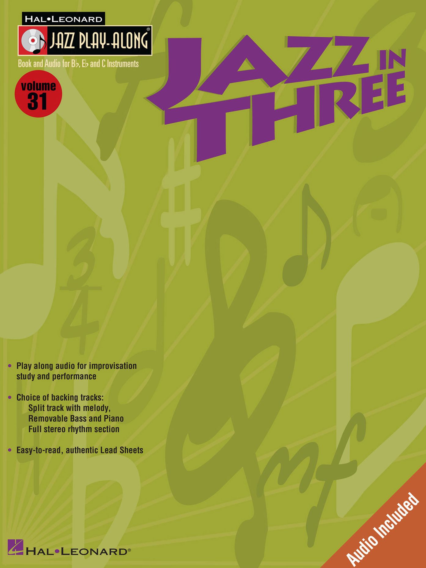 Jazz in Three (Songbook): Jazz Play-Along Volume 31