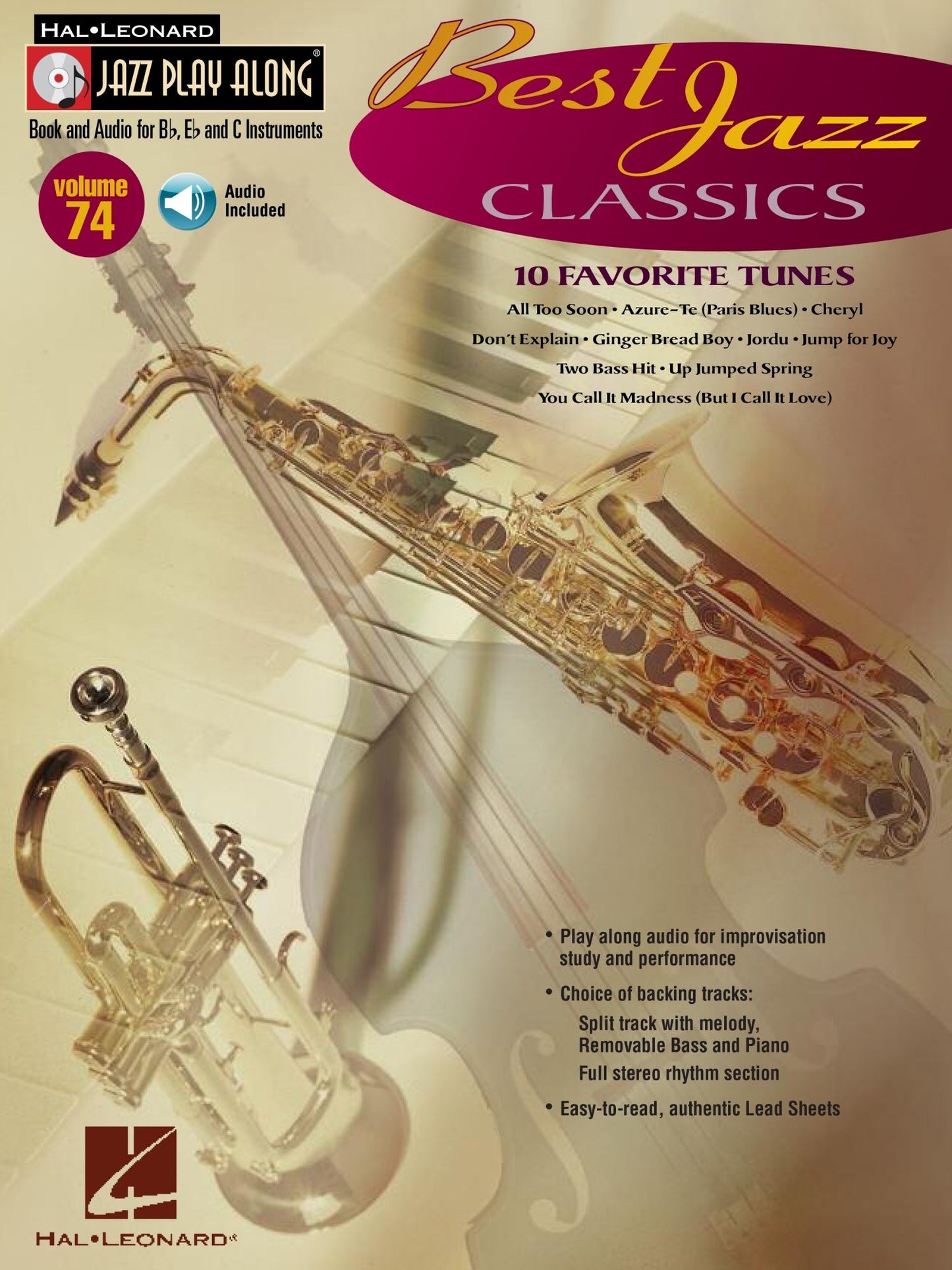 Best Jazz Classics (Songbook): Jazz Play-Along Volume 74