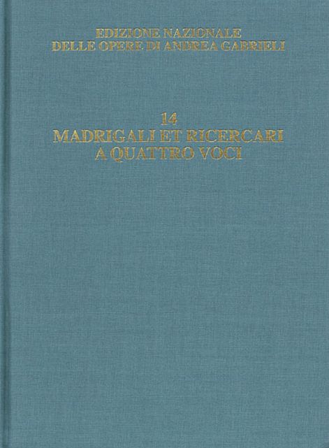 Madrigali et ricercari [...] a quattro voci: Subscriber price within a subscription to the series: $120.00
