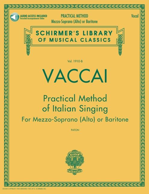 Practical Method of Italian Singing: Mezzo-Soprano (Alto) or Baritone, Book/Online Audio