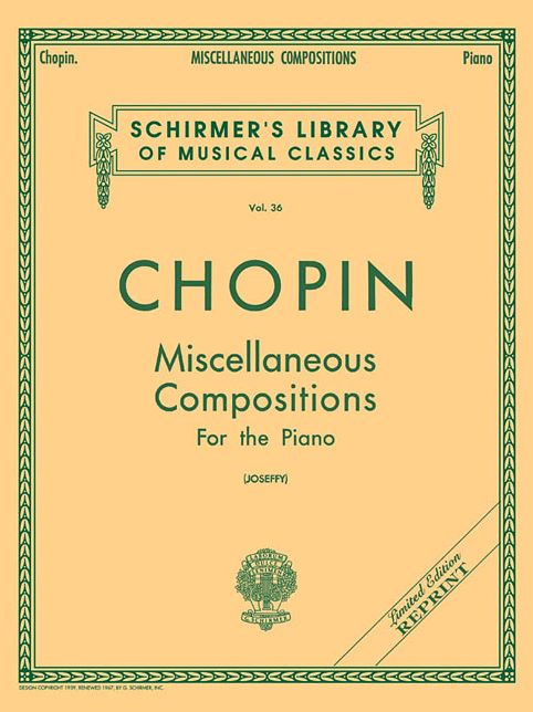 Miscellaneous Compositions: Piano Solo