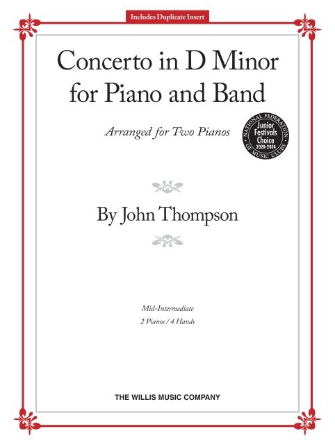 Concerto in D Minor for Piano and Band: Arranged for Two Pianos