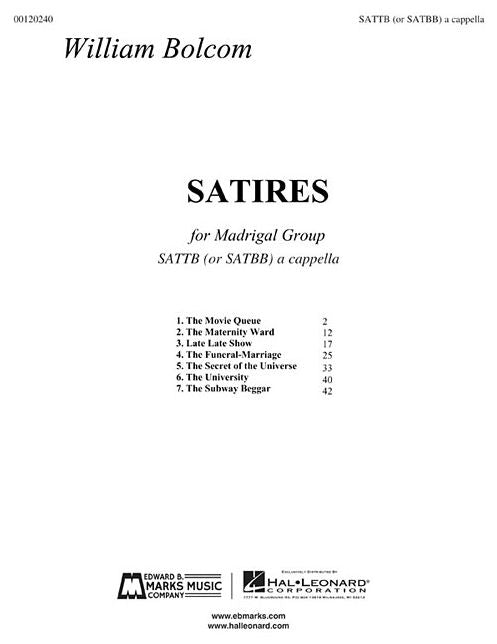Satires: SATB Madrigal Group A Cappella