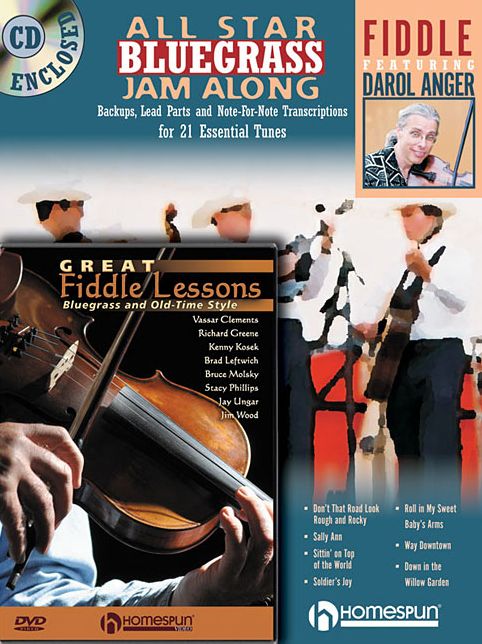 Bluegrass Fiddle Pack: Includes All Star Bluegrass Jam Along for Fiddle (Book/CD) and Great Fiddle Lessons (DVD)