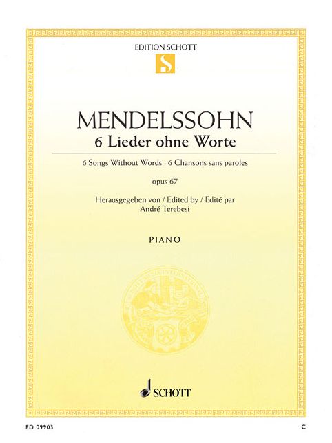 Six Songs Without Words Op. 67 (6 Lieder ohne Worte): Piano