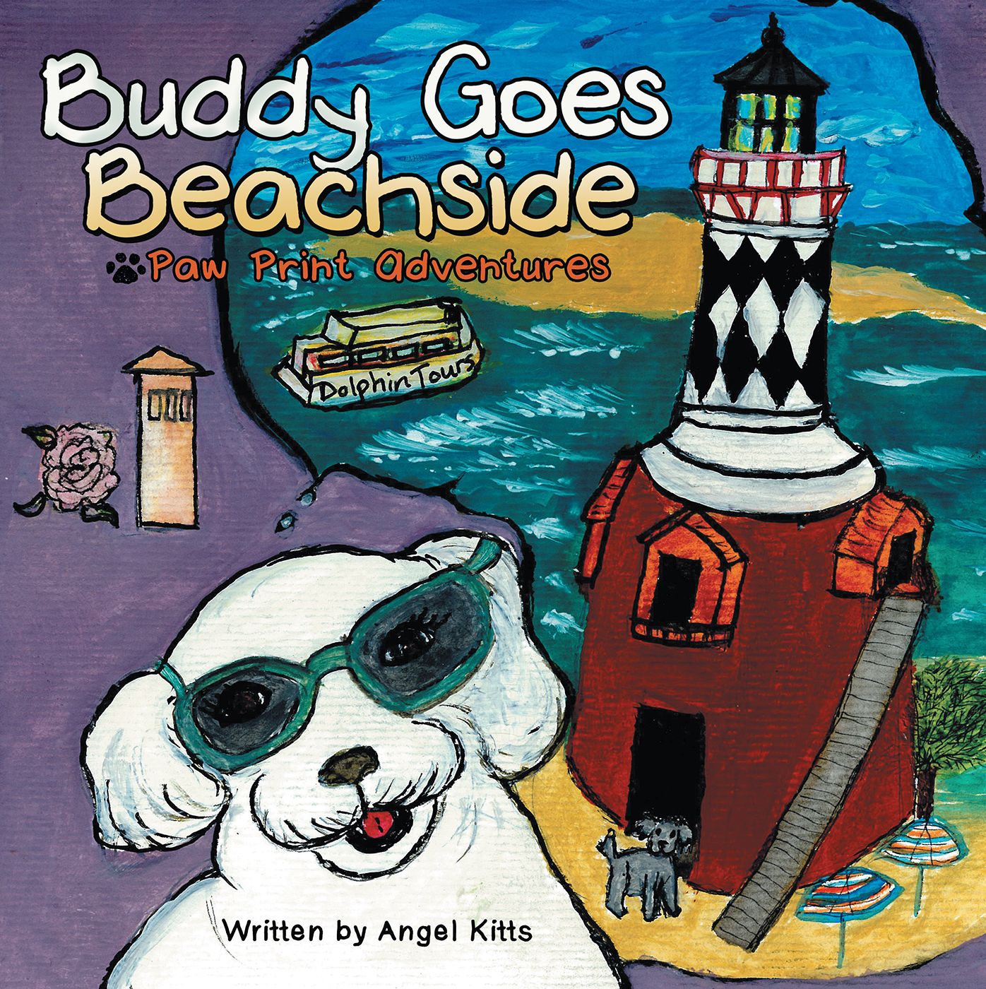 Buddy Goes Beachside: Paw Print Adventures (PagePerfect NOOK Book)