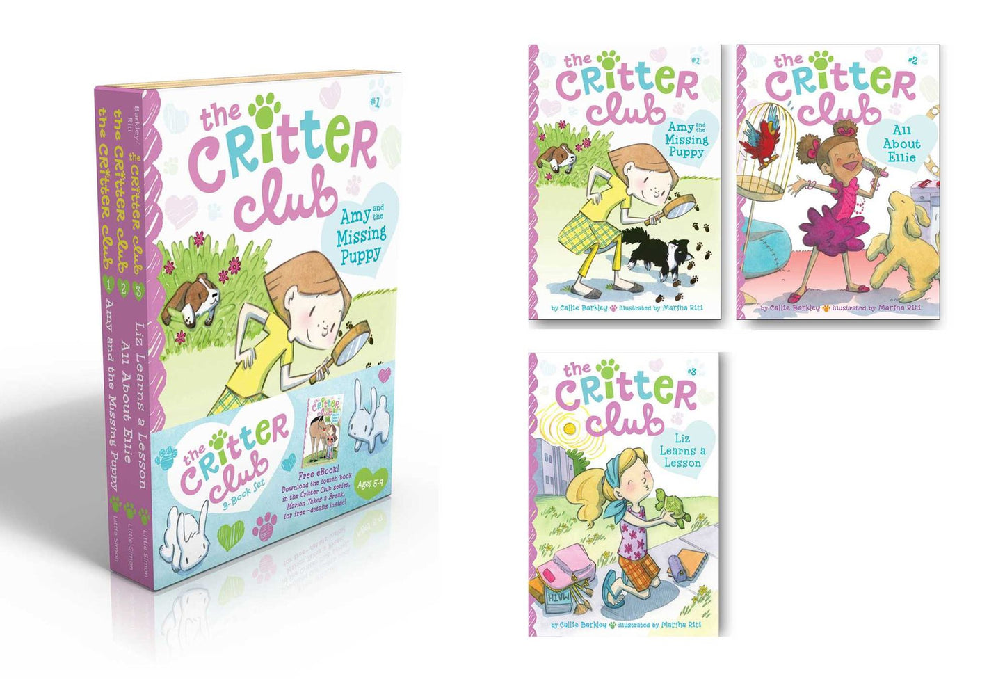 The Critter Club 3-pack: Amy and the Missing Puppy; All About Ellie; Liz Learns a Lesson