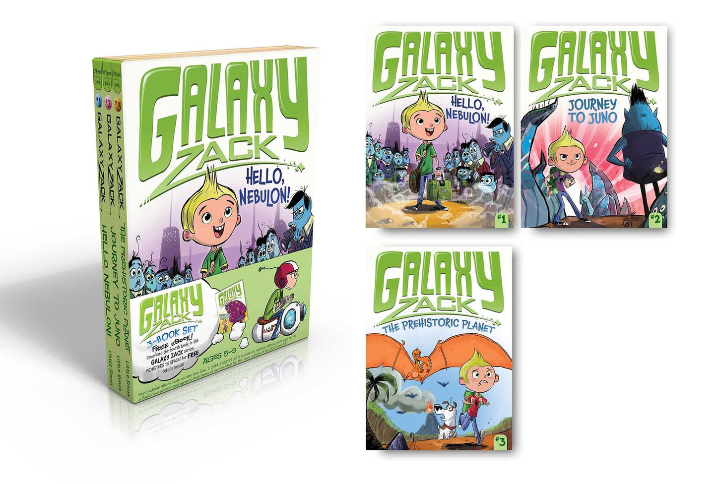 Galaxy Zack 3-pack: Hello, Nebulon!; Journey to Juno; The Prehistoric Planet