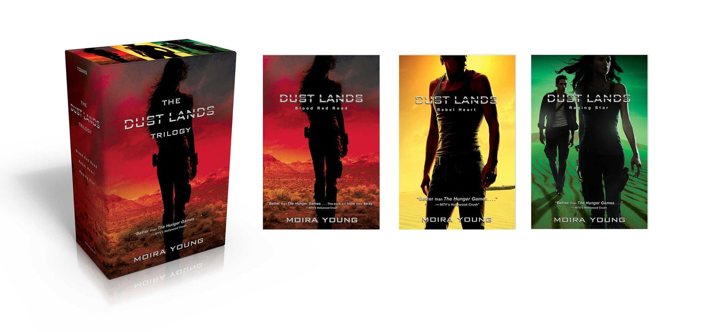 The Dust Lands Trilogy: Blood Red Road; Rebel Heart; Raging Star