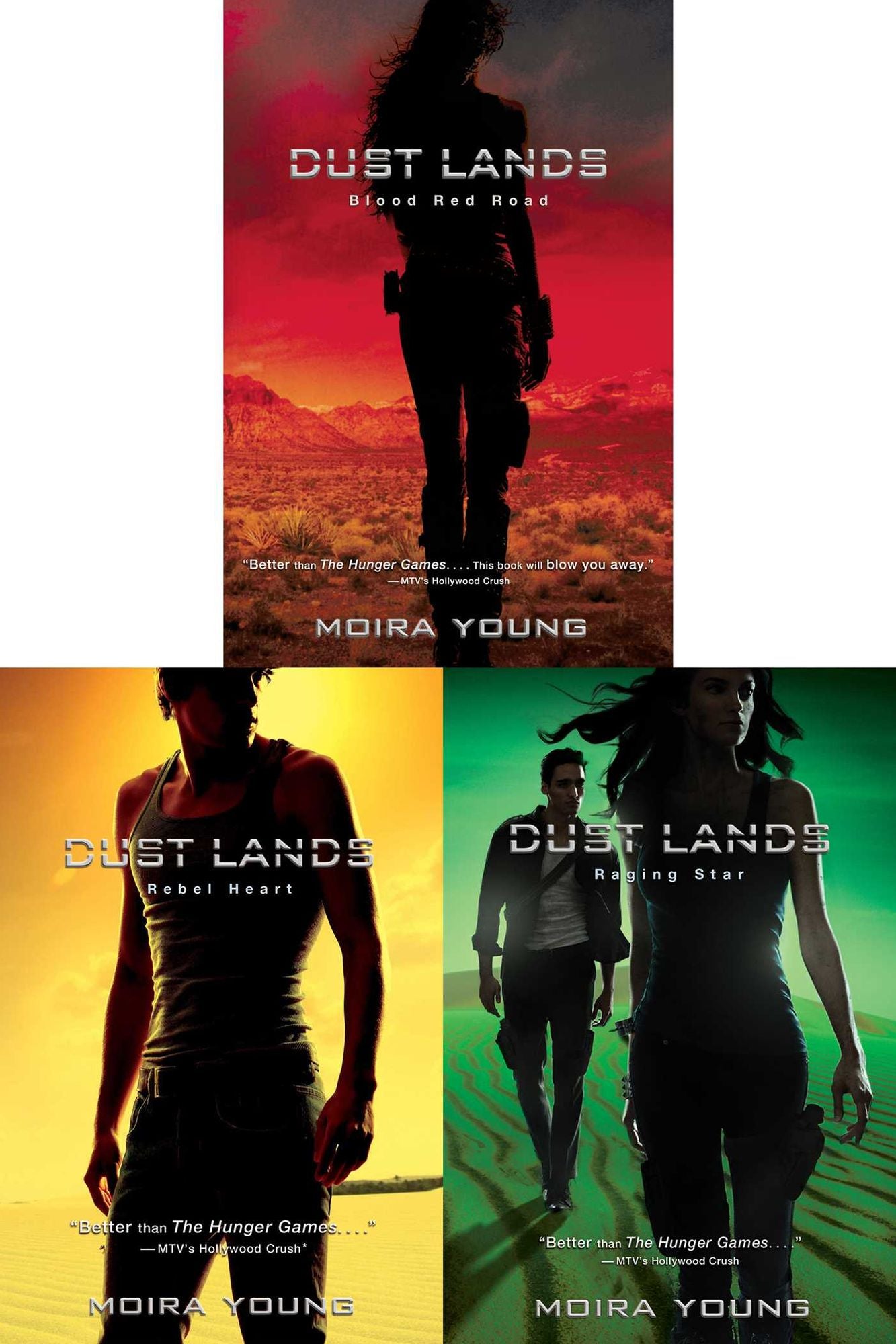 The Dust Lands Trilogy: Blood Red Road; Rebel Heart; Raging Star