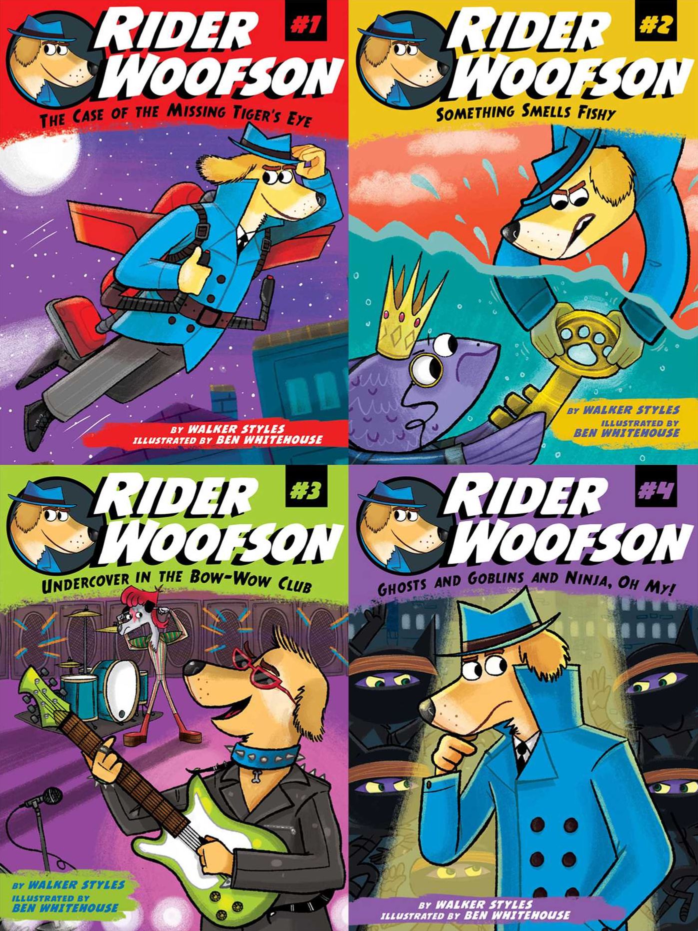 The Rider Woofson Collection: The Case of the Missing Tiger's Eye; Something Smells Fishy; Undercover in the Bow-Wow Club; Ghosts and Goblins and Ninja, Oh My!
