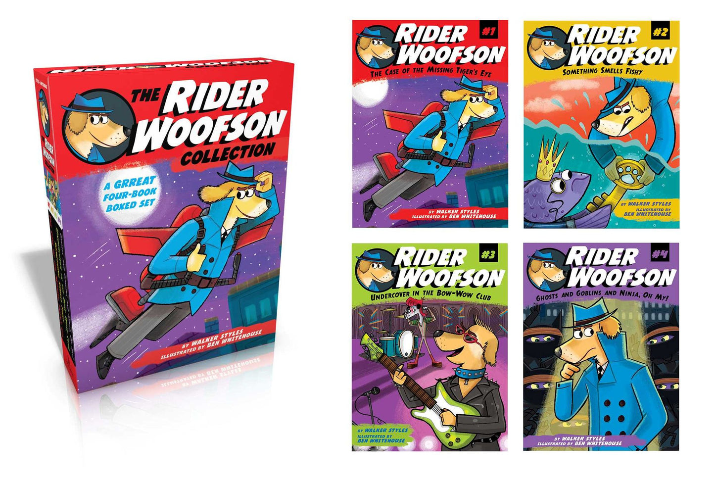 The Rider Woofson Collection: The Case of the Missing Tiger's Eye; Something Smells Fishy; Undercover in the Bow-Wow Club; Ghosts and Goblins and Ninja, Oh My!