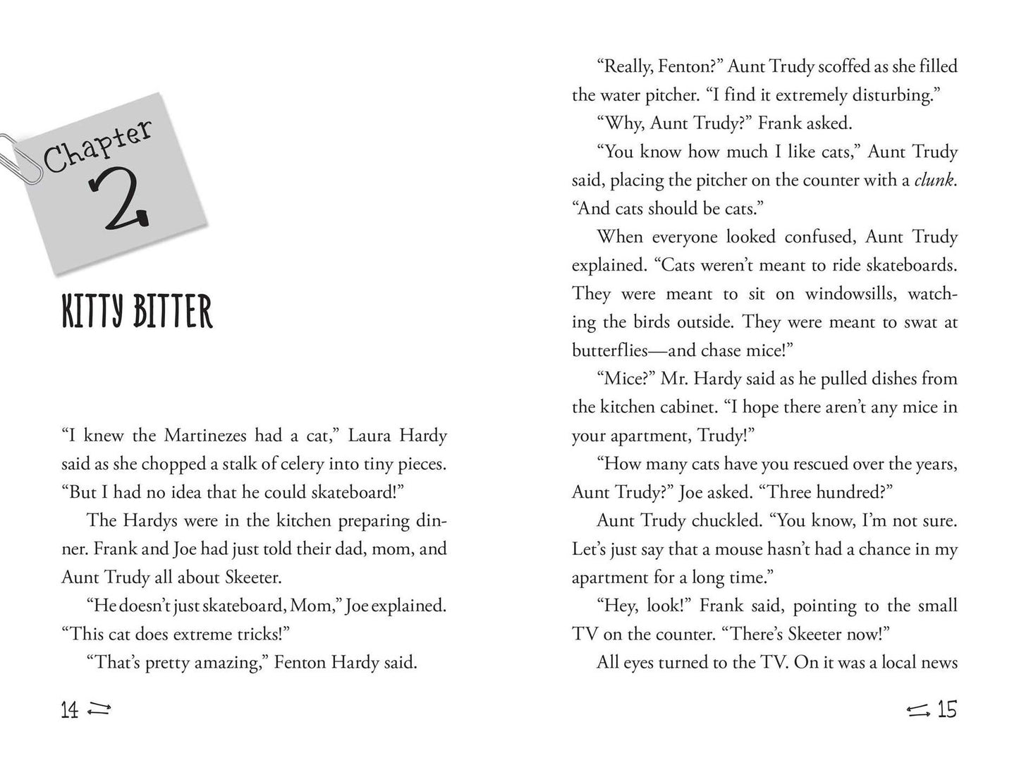 A Skateboard Cat-astrophe (Hardy Boys Clue Book Series #6)