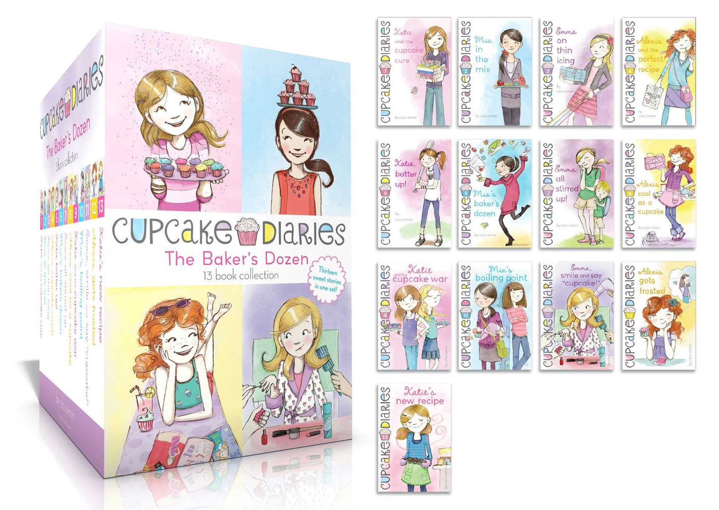 The Baker's Dozen Collection: Katie and the Cupcake Cure; Mia in the Mix; Emma on Thin Icing; Alexis and the Perfect Recipe; Katie, Batter Up!; Mia's Baker's Dozen; Emma All Stirred Up!; Alexis Cool as a Cupcake; Katie and the Cupcake War; Mia's Boiling P