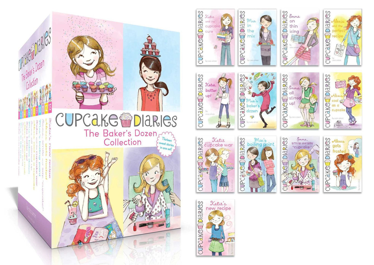 The Baker's Dozen Collection: Katie and the Cupcake Cure; Mia in the Mix; Emma on Thin Icing; Alexis and the Perfect Recipe; Katie, Batter Up!; Mia's Baker's Dozen; Emma All Stirred Up!; Alexis Cool as a Cupcake; Katie and the Cupcake War; Mia's Boiling P