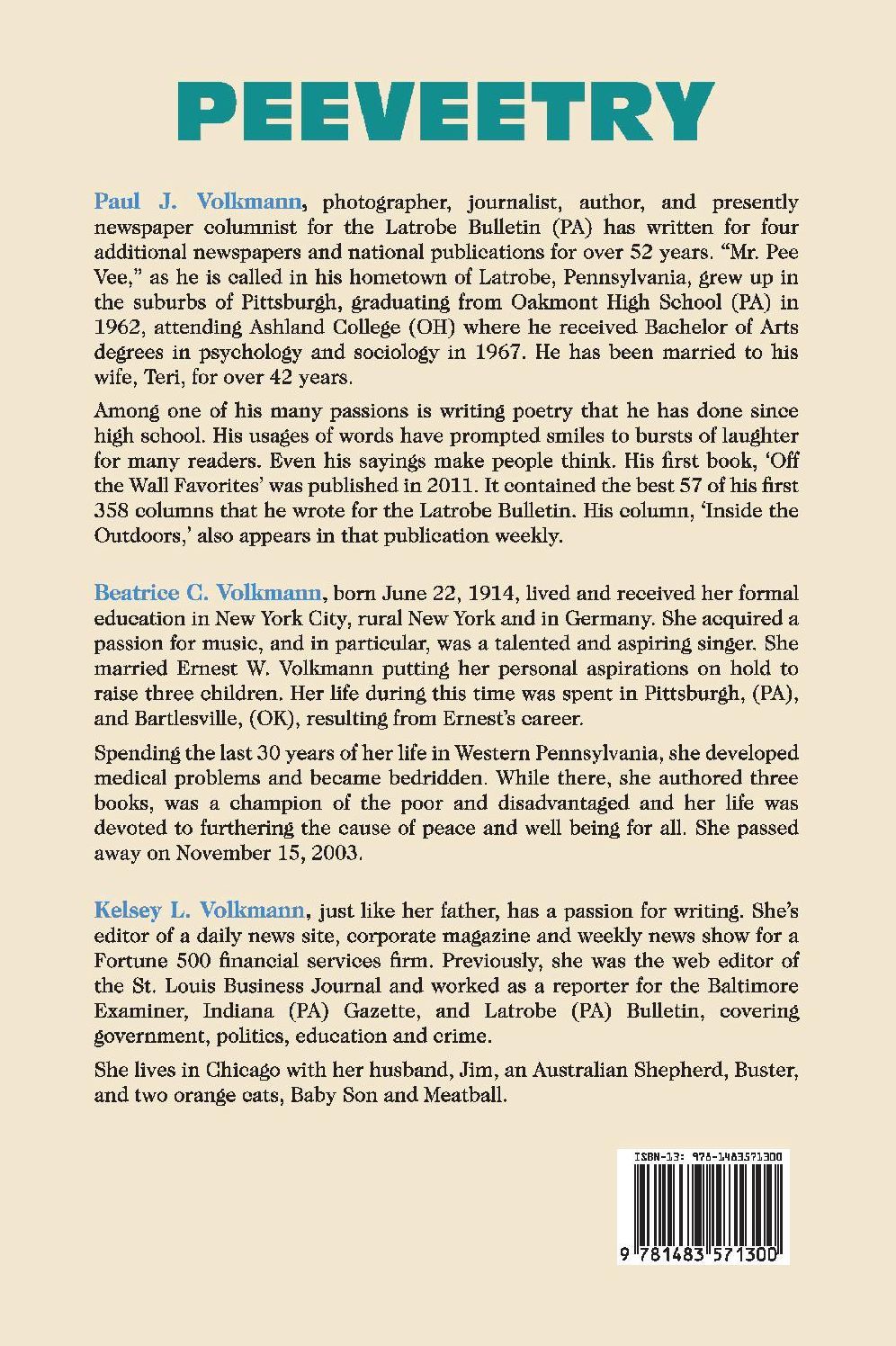 Peeveetry: In Form of 'verseity' from the Sublime to the Riduculous