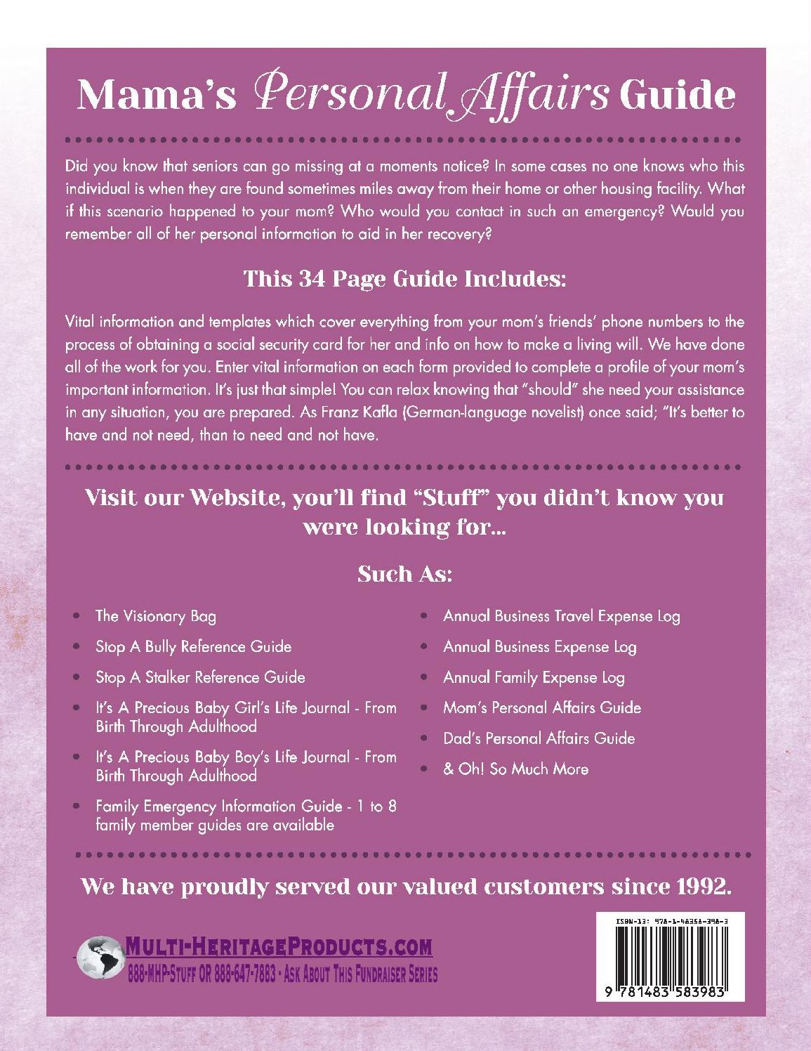 Mama's Personal Affairs Guides