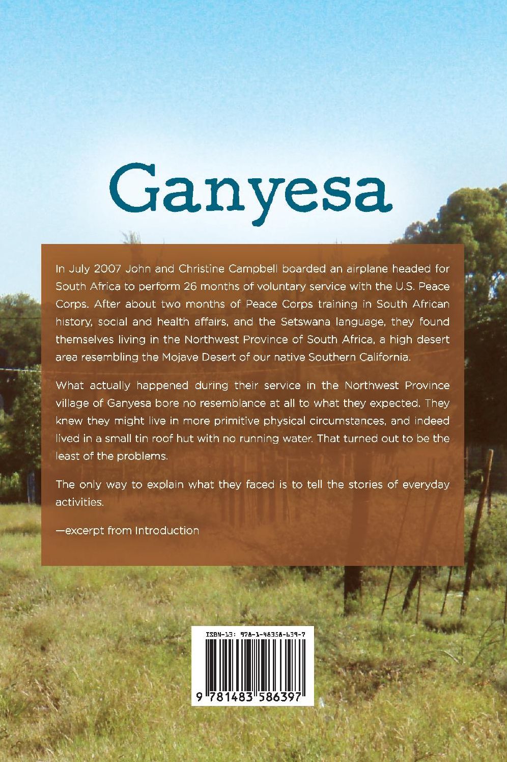 Ganyesa: Stories from South African Peace Corps