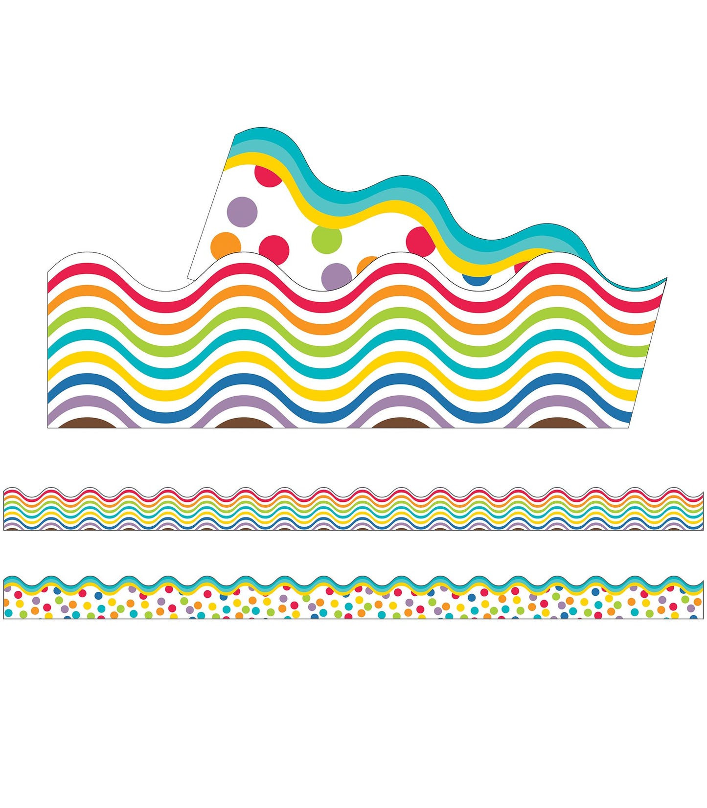 Carson Dellosa CD-108186 Color Me Bright Border Scalloped