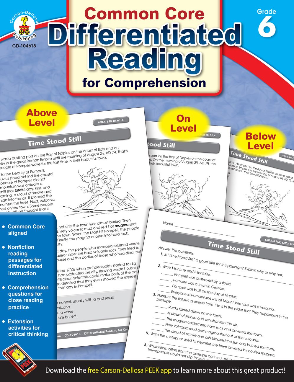 Differentiated Reading for Comprehension, Grade 6