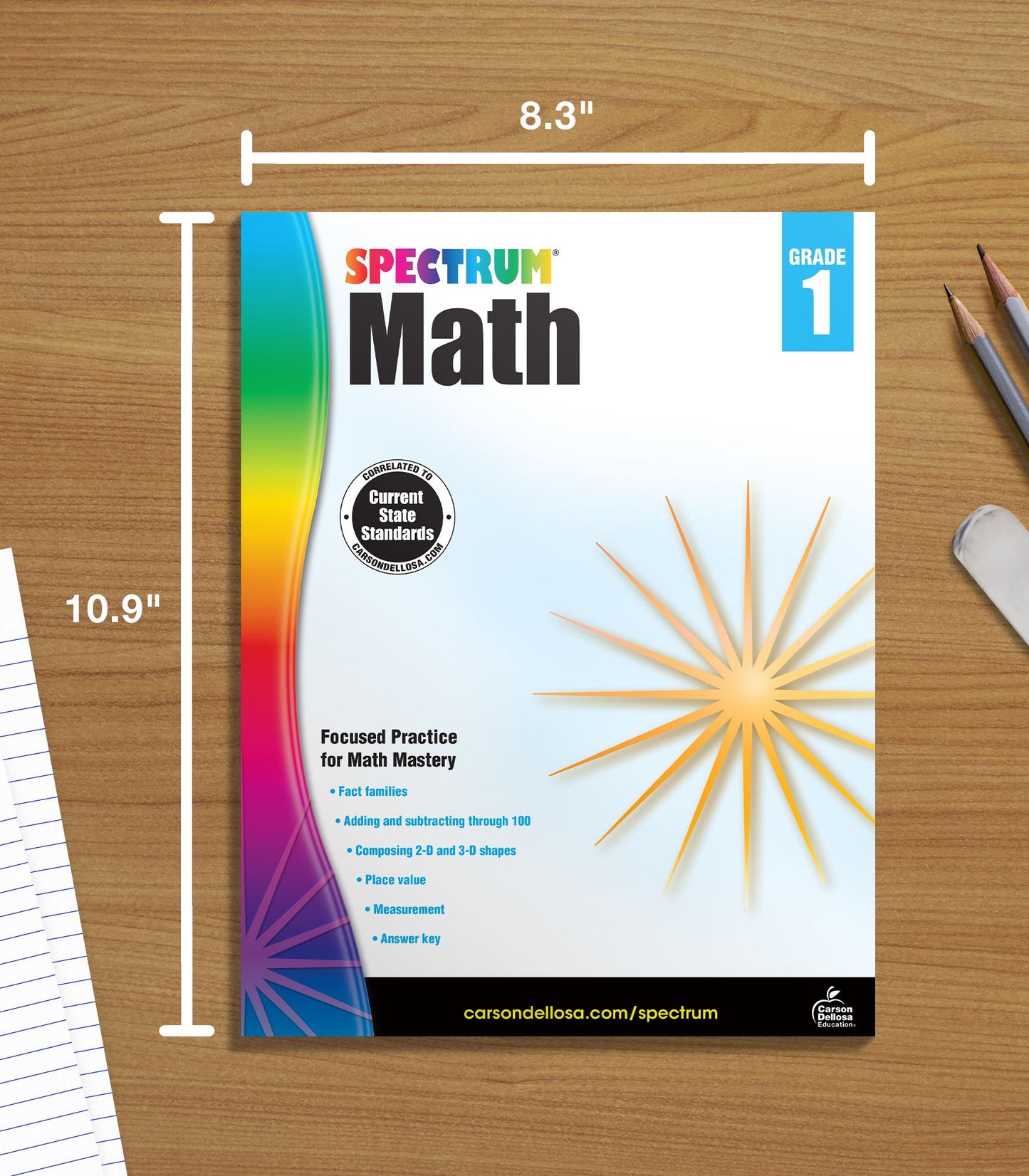 Carson Dellosa CD-704561 Spectrum Math Gr 1